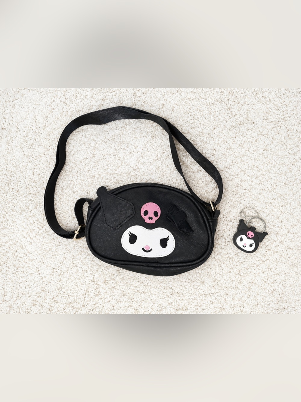 Kuromi Crossbody Bag Key Cover Set NWOT Sanrio